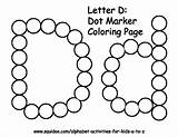 Dot Letter Coloring Marker Worksheets Alphabet Dauber Pages Bingo Do Preschool Activities Printable Dots Lowercase Printables Literacy Getdrawings Color Print sketch template