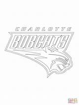Coloring Bobcats Pages Logo Charlotte sketch template