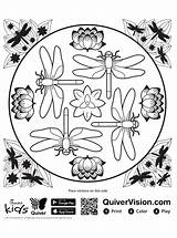 Coloring Quiver Dragonfly Fun Kids sketch template