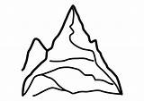 Coloring Mountains Mountain Berg sketch template
