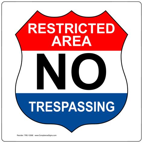 restricted area  trespassing sign trb   soliciting trespass