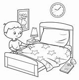 Bed Make Clipart Making Child Illustrations Vector Clip Stock Graphics sketch template