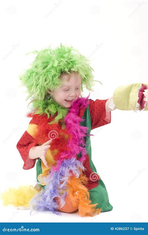 clown stock image image  funny facepaint holiday