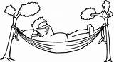 Hammock Coloring Vacation Pages Man Resting Do Printable Clipart Color Drawings sketch template