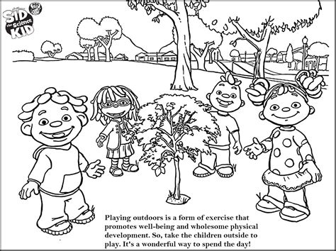 pin  sid  science kid coloring page