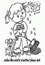 Varrendo Menina Scouts Promise Cachorrinho Rua Responsible Activities Brownie Tudodesenhos Cutiutafermecata Coloringhome sketch template