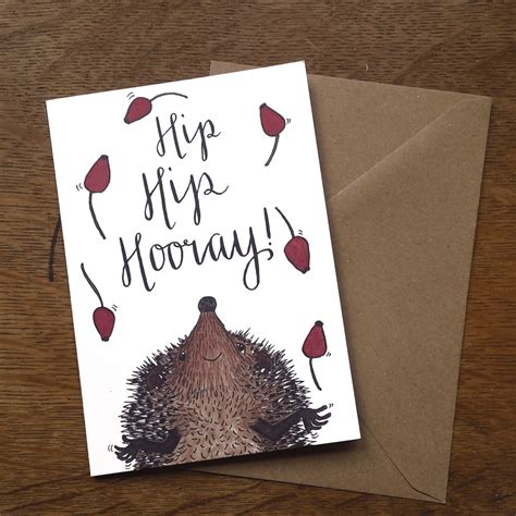 Hip Hip Hooray Card The British Hedgehog Preservation Society Online