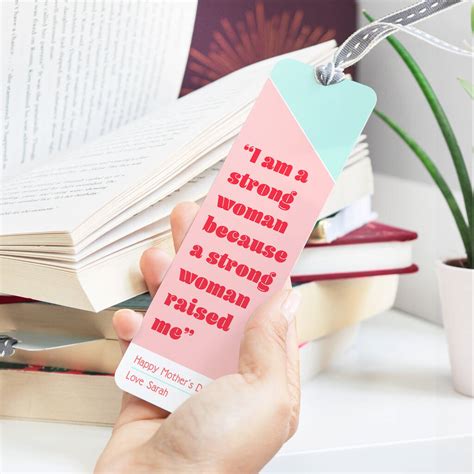 personalised bookmark with quote for mum by the little picture company