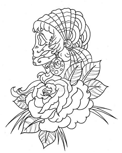 printable outline tattoo coloring pages tattoo coloring pages club