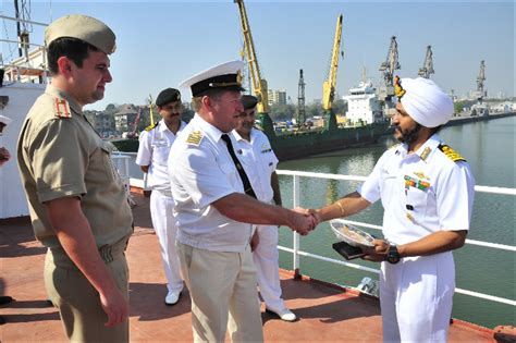 russian navy ship admiral vladimirsky visits mumbai indian navy