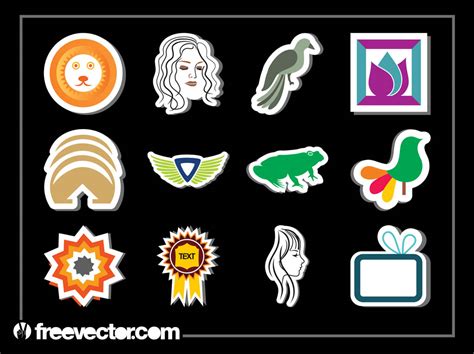 stickers pack vector art graphics freevectorcom