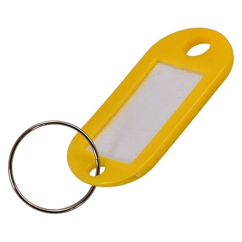pcs plastic keychain key tags id label  tags split ring  badge
