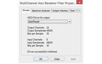 Multichannel ASIO DirectShow Renderer screenshot #2