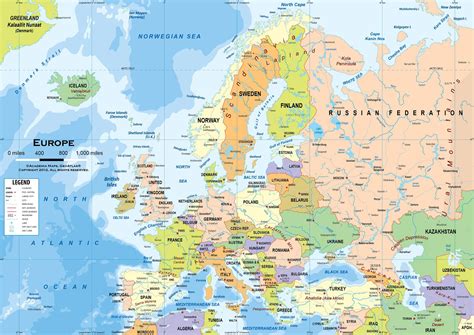 carte de leurope cartes reliefs villes pays euro ue vierge