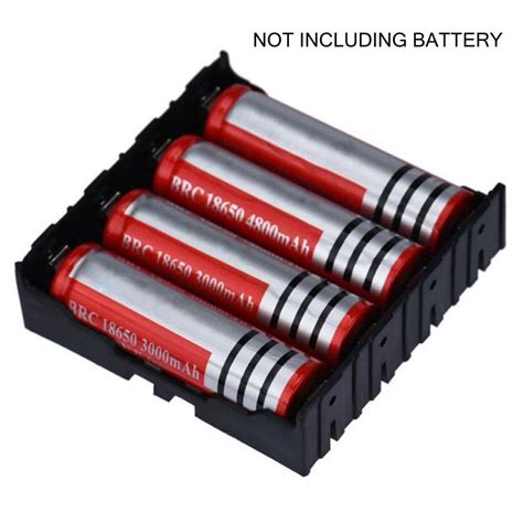 Buy Black Plastic 4 Slots 18650 Battery Storage Box