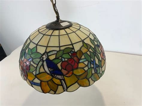 hanglamp  art deco glas  lood catawiki