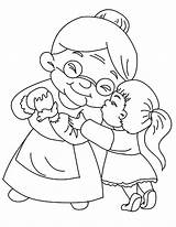 Coloring Pages Grandmother Getcolorings Grandparents sketch template