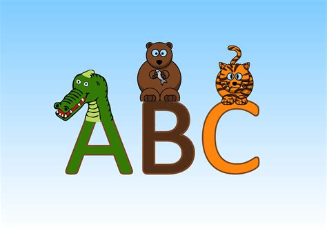 clipart animal alphabet typography