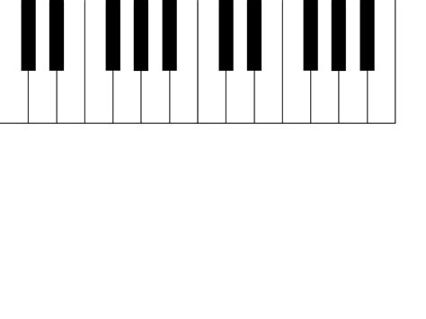 octave blank piano keyboard diagram clip art  clkercom vector