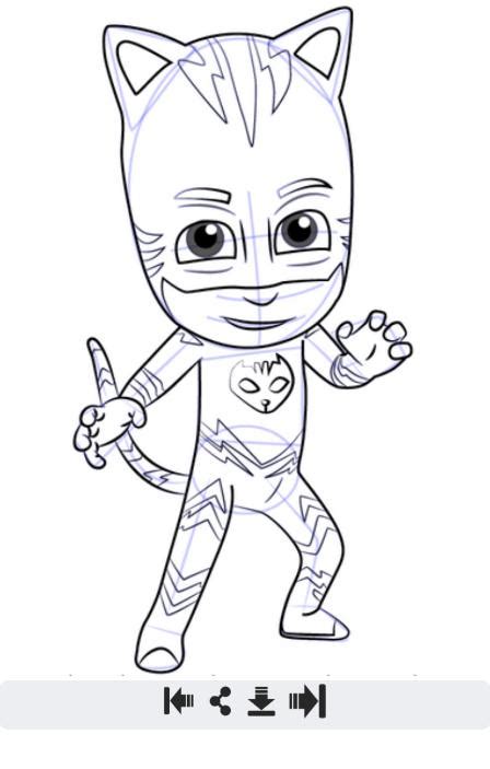 draw pj mask easy easy peasy bring colors   child  life