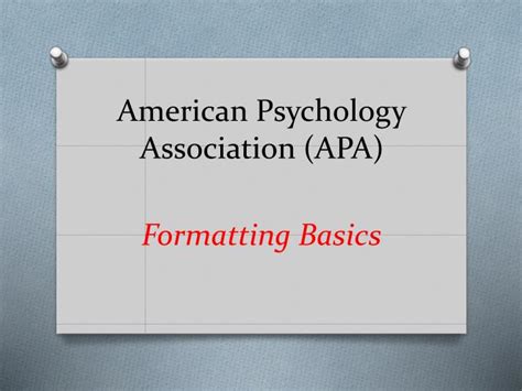 american psychology association  powerpoint