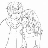 Anime Base Couple Drawing Pixilart Ace sketch template