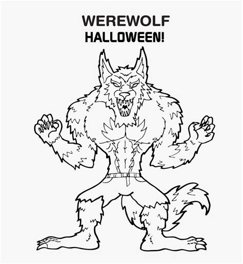 werewolf halloween coloring pages