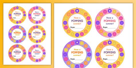 summer gift tag printables   popping summer