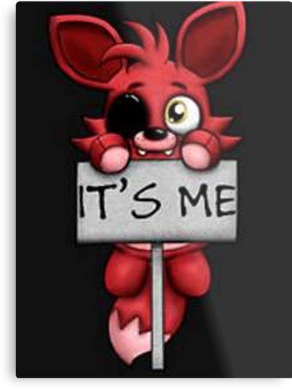 fnaf five nights at freddys foxy fox metal prints by taelss redbubble