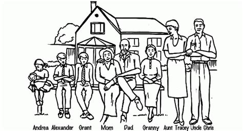 family picture coloring page   family picture