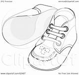 Baby Shoes Patterns Clipart Illustration Stitching Pair Royalty Pams Rf sketch template