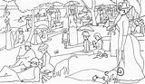 Seurat Coloring Pages George Divyajanani Tablet sketch template