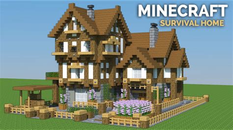 minecraft house tutorial survival   build  survival starter house tutorial