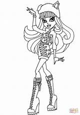 Coloring Howleen Pages 13 Wishes Monster High Wolf Drawing Lineart Categories sketch template