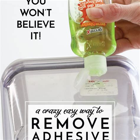 crazy easy   remove glue  containers