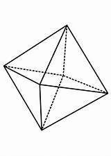 Geometrical Octahedron Figure Coloring sketch template