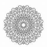 Mandala Pattern Circle Coloring Lace Ornamental Round Book Ornament Vector Stock Filigree Preview sketch template