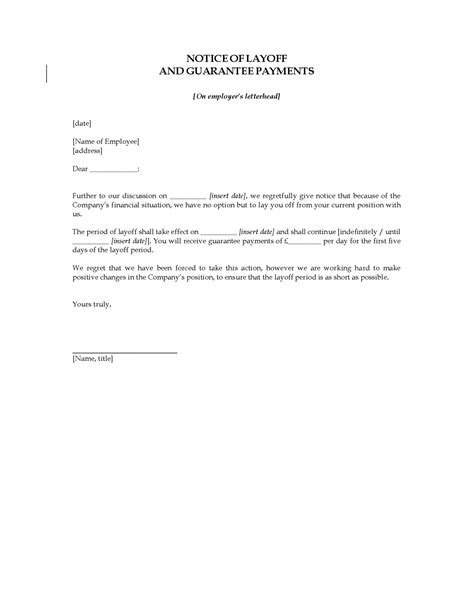 layoff letter template