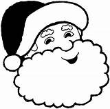 Santa Claus Coloring Pages Christmas Beard Face Clipart Print Printable Head Clip Template Outline Color Cartoon Cute Cliparts Kids Letter sketch template