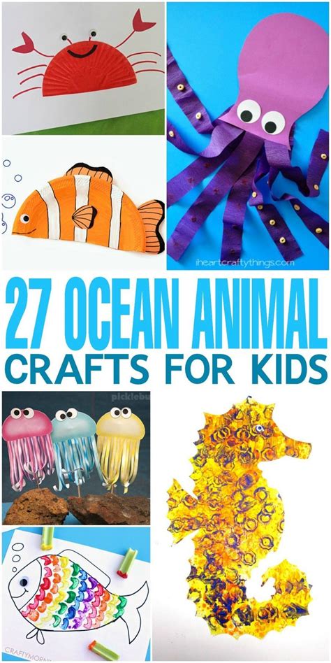 ocean animal crafts  kids  octopus  fish starfish  crab