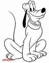 Pluto Coloring Pages Sitting Disneyclips Down Funstuff sketch template