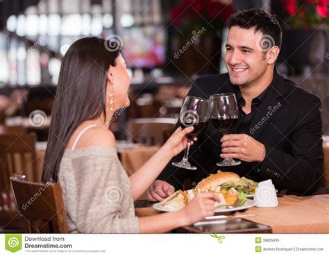 Couple Having Dinner Stock Image Image Of Celebration