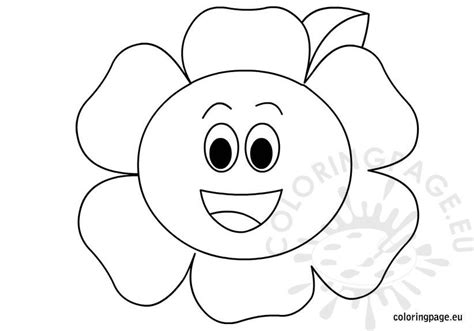 happy flower coloring page coloring page