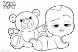Boss Baby Coloring Pages Bear Printable His Kids Adults Color Print sketch template