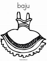 Coloring Baju Dress Built California Usa sketch template