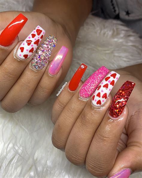jersey nail tech  instagram valentines day nails