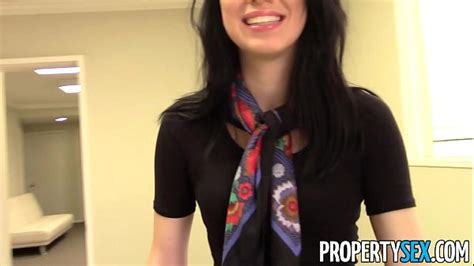 propertysex beautiful brunette real estate agent home office sex video 10 mins