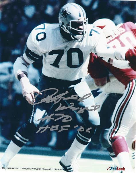 autographed rayfield wright  dallas cowboys photo  amazons sports collectibles store