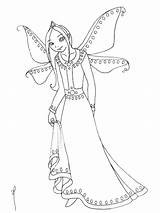 Coloring Pages Fairies Fairy Kids sketch template