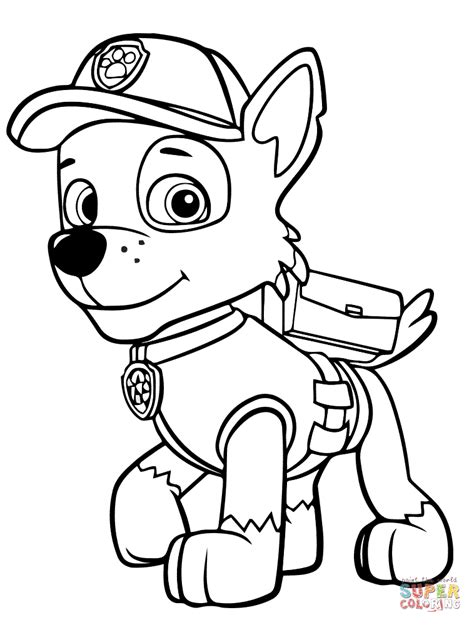 paw patrol rocky coloring page  printable coloring pages